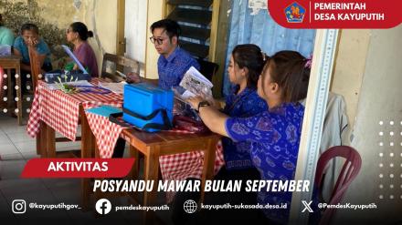 POSYANDU MAWAR DI BULAN SEPTEMBER